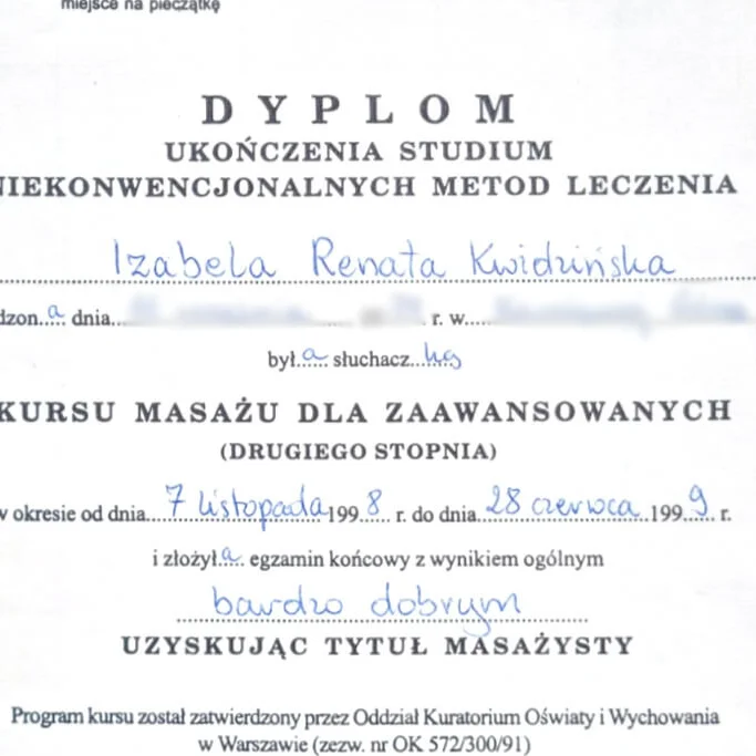dyplom ukończenia mini